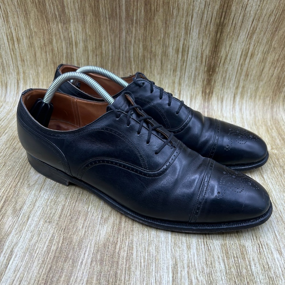 Church's Custom Grade Cap Toe Oxford Shoes Men's Size 10 D Black Brogue England